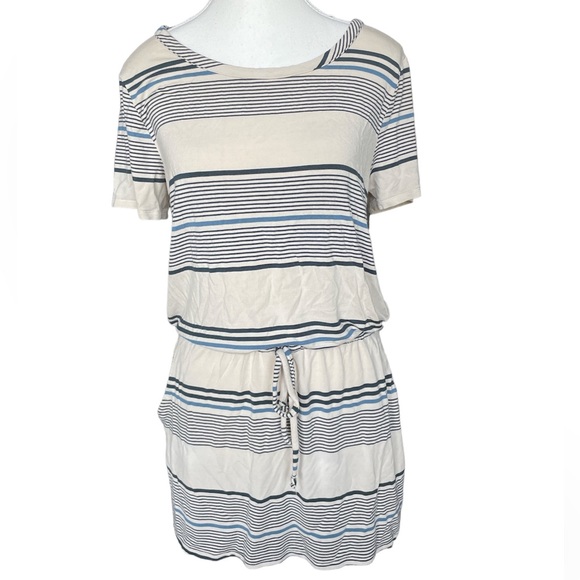 Chaser Strappy Drape-Back Striped Mini Dress - Picture 2 of 12